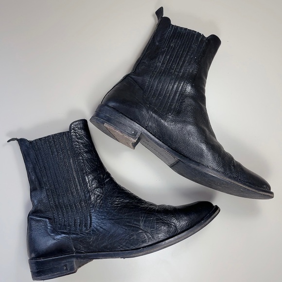 Freda Salvador Strong Chelsea Tall Black Leather Boot - Picture 10 of 16